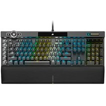 Corsair 미국출고-Corsair K100 RGB 기계식 게임용 키보드 - Cherry MX 속도 RGB 은색 키 스위치 - 4X 더 빠른 처리량을 위한 AXON 하이퍼 프로세싱 기술 - 44존 RGB LightEdge - PBT 이중-171192, 단일옵션, 01.체리MX