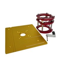 목공 기계 라우터 테이블 작업대 65mm 직경 모터 조각 도구 용 알루미늄 삽입 목재, 세트 b