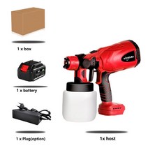 전동 페인트 스프레이건 분무기 전기 스프레이건120w 800ml 무선 전기 건 266, 하나의 큰 배터리