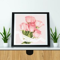 아트박스/스윔어바웃 명화그리기 장미 꽃다발 20X20 캔버스페인, 옵션선택:장미 꽃다발 (BX2958)