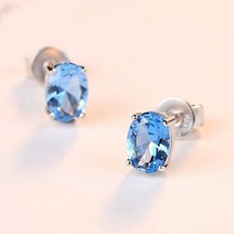 1+1 토파즈 귀걸이 여성용 유행 클래식 기념일 패션 쥬얼리