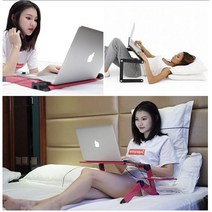 해피미미 노트북거치대/노트북테이블 받침대 각도조절 독서대 침대노트북거치대 눕서대 책보기 접이식 공부 누워서 좌식 베드트레이 휴대용 높이조절, 2-1노트북거치대 플러스-블랙