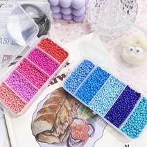 샤론델 3mm 시드비즈 선셋&오션 5칸 세트 2종 1-5035 비즈 팔찌 반지 취미 집콕, 2.블루오션(키트+우레탄줄0.5mm+본드)