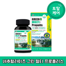 네추럴라이즈 그린 멀티 프로폴리스 브라질 아연 구강향균 면역기능 식약처 1개월분 33g, 60캡슐×1개