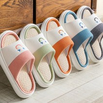 파인굿즈 리치 린넨 마 실내 무소음 슬리퍼 푹신한 거실화 층간소음 거실 실내화 실내용 임산부 룸슈즈, 리치슬리퍼-여성그린, 1개