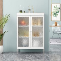 그릇장 F-1001 부엌찬장 핑크/화이트 철제 수납장, 800X400X1200MM, X2