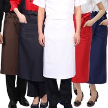 레뷰가운 AE19 허리앞치마 반앞치마 주방가운 요리학원 위생가운 앞치마, AE19_흰색L, 1개