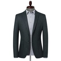 트위드 손담비 남성 양모 블레이저 캐주얼 정장 블레이저 자켓 팔꿈치 패치 블레이저 블레이저 코트 비즈니스 웨딩 오버코트 남자 의류