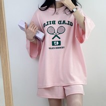 글래드블리스 여성 테니스클럽 오버핏반팔 + 반바지 셋트