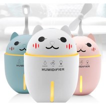 여아 책상용 미니 선풍기 겸용 가습기 청소하기쉬운 소리안나는 국민 탁상, 블루