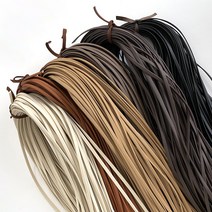 두꺼운 소프트 보테가끈 5mm 모아보기 복조리 조임끈 크로스백 가죽끈, 톤다운베이지