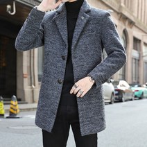 빅사이즈 고급 겨울 남성 코트 데일리 반코트 2종