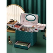 대용량 화장품정리함 휴대 수납 여행용 메이크업 박스, (하이콰르토) 와인레드