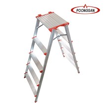 풍산 국산 광폭 가정용 사다리 2단 접이식 사다리 4단 알루미늄 다용도 안전 사다리 사은품 공구가방 증정, 광폭 5단+공구가방