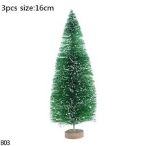 크리스마스 트리 리스 자작나무 전나무 벽 미니 오너먼트 블루 공예용 미니 크리스마스 트리 사이잘 병 브, 18 B03-16cm-3pcs