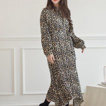 마롱패션 원피스 쉬폰 레오파드 호피원피 호피 언발