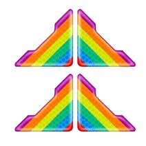 에폭시 반사 레인보우 모서리 도어 가드 문콕방지 4p