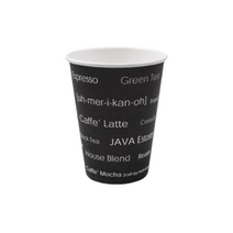 테이크아웃 종이컵 블랙영문 240ml, 1개입, 100개