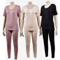 (고아라)착용감이 좋은 텐셀 여성 3부 반팔 상하내의세트ILM