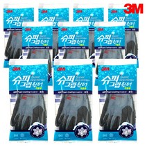 3M 슈퍼그립 윈터 겨울용 작업용 반코팅 기모 털 장갑 보온 방한, 80개 M