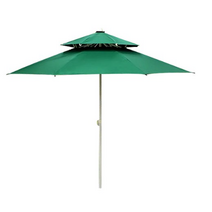 조아캠프 고정식 팔각 파라솔, 그린, 2세트