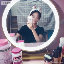 탁상용 거울 1204# 빅 스탠드 보광 화장대 뷰티 미러 밴드 전구 다소미얼 Z, 30cm 화이트 [LED 플러그+3단 조광]