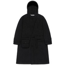 VIVASTUDIO HOODED COAT (MINI BAG SET) [BLACK]