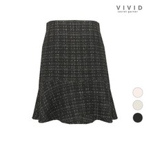 비비드 시크릿가너 하프클럽/비비드시크릿가너 VIVID 메탈사 트위드 플래어 스커트 871312