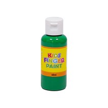 키즈 핑거페인트 60ml 낱색 / 키즈맘아트 유아 물감 미술 그림 놀이 촉감 오감 발달 자극 감성 손가락물감 어린이집 유치원 드로잉 키즈 카페 집콕 엄마표미술 홈스쿨 선물 세트, 초록