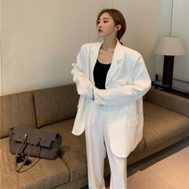 DIONER AMOUR 화이트 정장 여성 봄 조커 재킷 새 봄 한국 레저 프라이드 스트리트 그물 빨간 정장