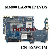 Dell Precision M6800 워크 스테이션 노트북 마더 보드 LVDS LA-9781P XWC1M 메인 용 리퍼브 VAR10 CN-0XWC, 한개옵션0