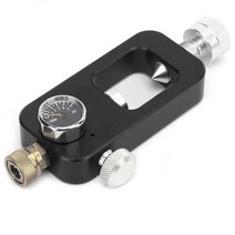 미니산소통 스쿠버 어댑터 다이빙 산소 병 8mm 대형 병에서 작은 병 변환기 커넥터 압력 게이지 공기 탱크 조절기 123, 검은색
