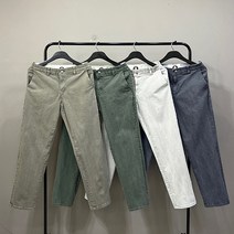 맨스토리 M-4XL 남자 데일리 스판 피그먼트 속밴딩 팬츠