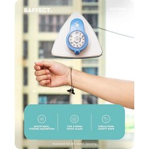 Baffect 양면 자기 창 클리너 핀치 방지 창 클리너 유리 와이퍼 외부 창 클리너 고층 Windows 두께 3-30mm용 12파일 조절 가능한 클리너