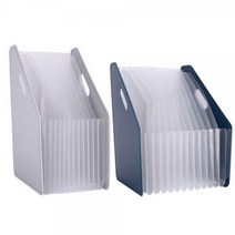 델리 아코디언 파일홀더 박스 63952 파일 받침대 꽂이, 그레이