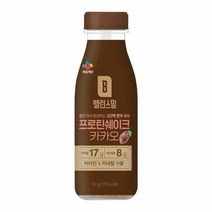CJ-밸런스밀 프로틴쉐이크 카카오 바쁜아침 물만타서 간편섭취 고단백 고식이섬유 존맛탱 질리지않는맛 한끼식사 50g, 3개