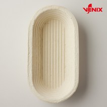 베닉스 홈베이킹 발효바구니 바네통 빵틀 천연 펄프 반느통 무늬 타원형 반죽 1kg
