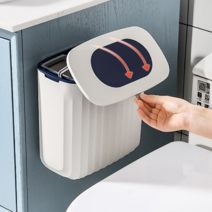 벽걸이 다용도 휴지통 예쁜 인테리어 쓰레기통 8L, 산화생분해 롤백 500매