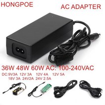 36W 48W 60W 전원 어댑터 공급 AC 110V 220V DC 9V 12V 18V 24V 조명 변압기 2A 2.5A 3A 4A 5A LED 스트립, 02 EU plug_01 9V | 03 3A