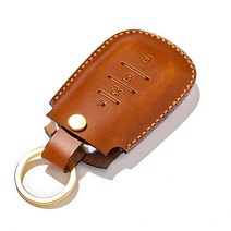 호즈 올뉴말리부 새들형 스마트키케이스 자동차 소가죽 차키홀더 100%핸드메이드 차키커버 선물포장, CV03-실버 다크브라운