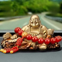 자동차 콘솔 장식 개업선물 행운 조형물 장식품 부처, 미륵불(순동)