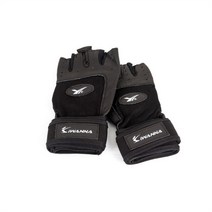 아이워너 가죽헬스장갑 이중밴드형 블랙