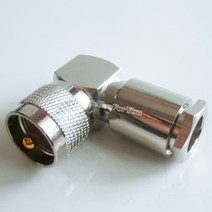 직각 RA RF 커넥터 케이블 UHF 수 PL259 90 도 클램프 RG8 RG213 LMR400 1x, 한개옵션0
