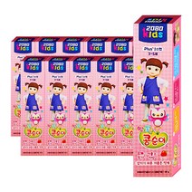 2080 키즈 2스텝 3~5세 콩순이 어린이 치약 딸기향, 80g, 11개