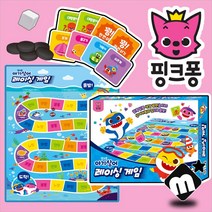 보드게임 핑크퐁 알록달록 아기상어 출발 레이싱게임 실내놀이 어린이 유아 주사위 장난감, 단품