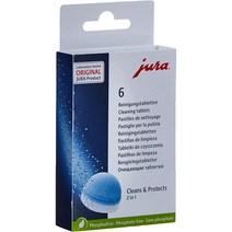 Jura 커피머신 2단계 세척 정제 6개 1팩