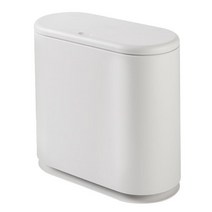 화장실 다용도 휴지통 냄새차단 인테리어 원터치 대용량 냄새안나는 쓰레기통, 화이트