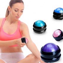 [도매큐] 휴대용 회전 마사지볼/롤링 지압볼 마사지볼 스트레칭볼 핸드안마기 안마볼 맛사지볼, 3)회전지압볼-핑크