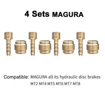 MTB 자전거 유압 디스크 브레이크 니들 올리브 연결 인서트Shimano BH90 BH59 SRAM MAGURA TEKTRO 자전거 브레이크 호스 피팅, 03 4 Sets MAGURA