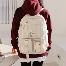 캐주얼 백팩 학생가방 인형 뱃지 포함 _ 257829EA